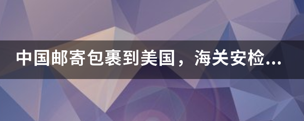 中国邮寄包裹到美国,海关安检能不能带生姜大蒜?_快递鸟